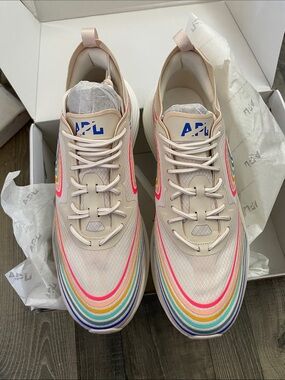 APL Men's Beige Athletic Sneakers with Colorful Accents